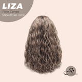 JBEXTENSION 19 Inches Deep Curly Pine Cones Pre-Cut Snowflake Lace Frontlace Glueless Wig LIZA SNOWFLAKE PINE CONES【PERMATEASE】【BENDY EAR TABS】