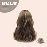JBEXTENSION 17 Inches Wave Caramel Pre-Cut Frontlace Glueless Wig MILLIE CARAMEL