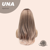 JBEXTENSION 22 Inches Apricot Wave with Bangs Wig UNA APRICOT
