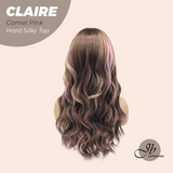 [PRE-ORDER] JBEXTENSION 22 Inches Scalpiana Camel Pink 3.5X4 Hard Silky Top Natural Scalp Effect Women Wig With Bangs CLAIRE SILKY TOP CAEML PINK
