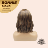 [PRE-ORDER] JBEXTENSION BONNIE MONO Full Monofilament Handmade Full Lace Full Hand Tied Wig 12 Inches Caramel Mono Lace Handmade Futura Fiber Glueless Wig BONNIE MONO CARAMEL【BENDY EAR TABS】