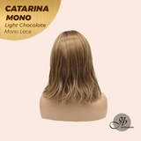 JBEXTENSION CATARINA MONO Full Monofilament Handmade Full Lace Full Hand Tied Wig 13 Inches Light Chocolate Mono Lace Handmade Futura Fiber Wig with Anti-slip Silicone Strips Glueless Wig CATARINA MONO LIGHT CHOCOLATE【BENDY EAR TABS】