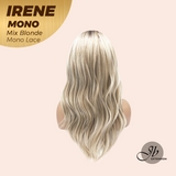 JBEXTENSION IRENE MONO Monofilament Handmade Wig 6X5 Full Monofilament Hand Tied Top Wig 19 Inches Mix Blonde Curly Mono Lace Wig With Anti-slip Silicone Strips Glueless Wig IRENE MONO MIX BLONDE【BENDY EAR TABS】