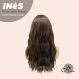 JBEXTENSION 22 Inches Chocolate Brown Pre-Cut Snowflake Lace Frontlace Glueless Wig INéS CHOCOLATE BROWN【PERMATEASE】【BENDY EAR TABS】