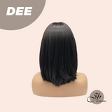 JBEXTENSION 14 Inches Midnight Brown( Black/Brown) Wig with Bangs DEE