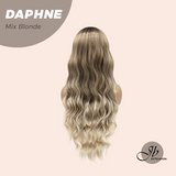 JBEXTENSION 29 Inches Long Body Wave Mix Blonde Wig With Bangs DAPHNE MIX BLONDE