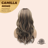 JBEXTENSION CAMILLA MONO Monofilament Handmade Wig 6X5 Full Monofilament Hand Tied Top Wig 20 Inches Hazelnut Mono Lace Wig With Anti-slip Silicone Strips Glueless Wig CAMILLA MONO HAZELNUT【BENDY EAR TABS】