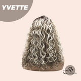 JBEXTENSION 14 Inches Extra Curly Blonde with Brown Highlight Wig Women Fashion Full Machine Wig YVETTE【PERMATEASE】