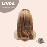JBEXTENSION 18 Inches Copper Pre-Cut T Part Snowflake Lace Frontlace Glueless Wig LINDA SNOWFLAKE【BENDY EAR TABS】