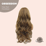 [PRE-ORDER] JBEXTENSION 24 Inches Brown With Highlight Wave Free Part Frontlace Glueless Wig OBSESSION