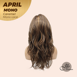 [PRE-ORDER] JBEXTENSION APRIL MONO Monofilament Handmade Wig 6X5 Full Monofilament Hand Tied Top Wig 18 Inches Caramel Mono Lace Wig With Anti-slip Silicone Strips Glueless Wig APRIL MONO CARAMEL【BENDY EAR TABS】