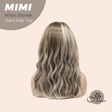 JBEXTENSION 16 Inches Scalpiana 3.5X4 Hard Silky Top Natural Scalp Effect Milan Blonde Body Wave Wig with Bangs Wig MIMI SILK TOP - MILAN BLONDE
