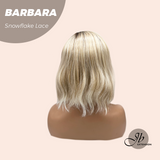 JBEXTENSION 12 Inches Blonde Curly Pre-Cut Side Part Snowflake Lace Frontlace Glueless Wig BARBARA【BENDY EAR TABS】