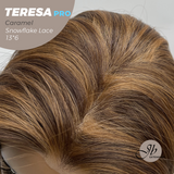 [PRE-ORDER] JBEXTENSION 18 Inches Caramel Pre-Cut 13X6 Free Part Snowflake Lace Frontlace Glueless Wig TERESA PRO - CARAMEL【BENDY EAR TABS】