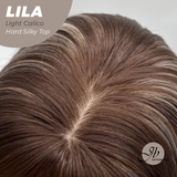 JBEXTENSION 20 Inches Scalpiana Light Calico Wolf Cut 3.5X4 Hard Silky Top Natural Scalp Effect Wig With Bangs LILA LIGHT CALICO