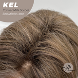 JBEXTENSION 22 Inches Camel Milk Sorbet Pre-Cut Snowflake Lace Frontlace Glueless Wig KEL CAMEL MILK SORBET【PERMATEASE】【BENDY EAR TABS】- M/L