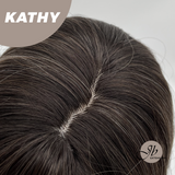 JBEXTENSION 26 Inches Long Curly Brown with Blonde Highlight Wig KATHY