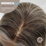 [PRE-ORDER] JBEXTENSION 16 Inches Silver Sand Blonde Pre-Cut 13X6 Free Part Snowflake Lace Frontlace Glueless Wig MONICA PRO - SILVER SAND BLONDE【BENDY EAR TABS】