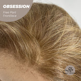 JBEXTENSION 24 Inches Brown With Highlight Wave Free Part Frontlace Glueless Wig OBSESSION