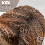 JBEXTENSION 22 Inches Amber Bronze Pre-Cut Snowflake Lace Frontlace Glueless Wig KEL AMBER BRONZE【PERMATEASE】【BENDY EAR TABS】- M/L