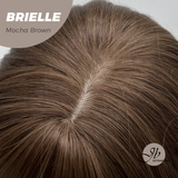 JBEXTENSION 12 Inches Bob Mocha Brown Wavy Wig with Bangs BRIELLE MOCHA BROWN