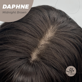 JBEXTENSION 29 Inches Long Body Wave Midnight Brown(Black/Brown) Wig With Bangs DAPHNE MIDNIGHT BROWN