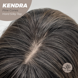 JBEXTENSION 26 Inches Scalpiana Long Curly Pine Cones 3.5X4 Hard Silky Top Natural Scalp Effect Wig with Bangs KENDRA PINE CONES