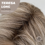 JBEXTENSION 22 Inches Long Ash Blonde Pre-Cut Snowflake Lace Frontlace Glueless Wig TERESA LONG ASH BLONDE【PERMATEASE】【BENDY EAR TABS】