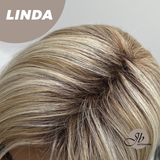 JBEXTENSION 18 Inches Blonde Women Fashion Full Machine Wig LINDA【PLUS PERMATEASE】【BENDY EAR TABS】