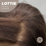 JBEXTENSION 28 Inches Mix Brown Long Wave Fiber X, Tangle Less Pre-Cut Free Part Frontlace Glueless Wig LOTTIE【FIBER X】
