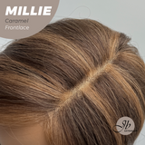 JBEXTENSION 17 Inches Wave Caramel Pre-Cut Frontlace Glueless Wig MILLIE CARAMEL