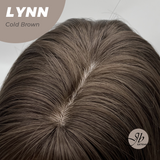 JBEXTENSION 28 Inches Long Straight Cold Brown Wig with Bangs LYNN COLD BROWN