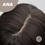 JBEXTENSION 27 Inches Long Curly Midnight Brown( Black/Brown) Wig with Bangs ANA