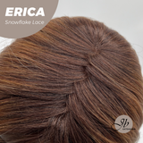 JBEXTENSION 18 Inches Curly Copper Pre-Cut T Part Snowflake Lace Frontlace Glueless Black Sapphire Wig ERICA【BENDY EAR TABS】