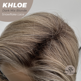 JBEXTENSION 12 Inches Bob Cut Dark Mix Blonde Pre-Cut Snowflake Lace Frontlace Glueless Wig KHLOE DARK MIX BLONDE【PERMATEASE】【BENDY EAR TABS】- M/L