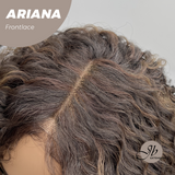 JBEXTENSION 16 Inches Deep Curly Dark Brown Pre-Cut Side Part Frontlace Glueless Black Sapphire Wig ARIANA【BENDY EAR TABS】