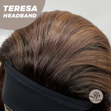 JBEXTENSION 18 Inches Wave Caramel Auburn Honey Balayage Headband Wig TERESA HEADBAND