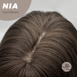 JBEXTENSION Peluca marrón natural con corte Bob de 10 pulgadas y flequillo JOAN
