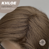 JBEXTENSION 12 Inches Bob Cut Light Brown Pre-Cut Snowflake Lace Frontlace Glueless Wig KHLOE LIGHT BROWN【PERMATEASE】【BENDY EAR TABS】- M/L