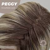 JBEXTENSION 19 Inches Long Straight Mix Blonde Pre-Cut Side Part Snowflake Lace Frontlace Glueless Wig PEGGY【BENDY EAR TABS】