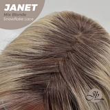 [PRE-ORDER] JBEXTENSION 19 Inches Mix Blonde Pre-Cut Arc Snowflake Lace Frontlace Glueless Wig JANET MIX BLONDE【BENDY EAR TABS】