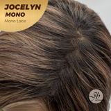 JBEXTENSION JOCELYN MONO Monofilament Handmade Wig 6X5 Full Monofilament Hand Tied Top Wig 11 Inches Pine Cones Mono Lace Wig with Anti-slip Silicone Strips Glueless Wig JOCELYN MONO【BENDY EAR TABS】