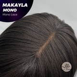 JBEXTENSION MAKAYLA MONO Monofilament Handmade Wig 6X5 Full Monofilament Hand Tied Top Wig 23 Inches Long Black Straight Mono Lace Handmade Futura Fiber Glueless Black Sapphire Wig MAKAYLA MONO【BENDY EAR TABS】