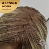 JBEXTENSION ALESSIA MONO Monofilament Handmade Wig 6X5 Full Monofilament Hand Tied Top Wig 10 Inches Bob Cut Mix Blonde Mono Lace Wig Glueless Wig ALESSIA MONO