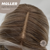 JBEXTENSION Peluca de encaje frontal para mujer de longitud media marrón de 22 pulgadas ROBY 150% de densidad