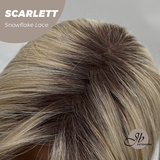 JBEXTENSION 19 Inches Curly Mix Blonde Pre-Cut T Part Snowflake Lace Frontlace Glueless Wig SCARLETT【BENDY EAR TABS】