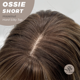 JBEXTENSION 14 Inches Scalpiana Wave Hazelnut 3.5X4 Hard Silky Top Natural Scalp Effect Wig with Bangs OSSIE SHORT - HAZELNUT