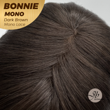 [PRE-ORDER] JBEXTENSION BONNIE MONO Full Monofilament Handmade Full Lace Full Hand Tied Wig 12 Inches Dark Brown Mono Lace Handmade Futura Fiber Glueless Wig BONNIE MONO DARK BROWN【BENDY EAR TABS】
