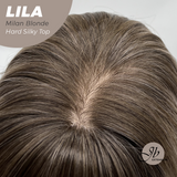 JBEXTENSION 20 Inches Scalpiana Milan Blonde Wolf Cut 3.5X4 Hard Silky Top Natural Scalp Effect Wig With Bangs LILA MILAN BLONDE