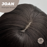 JBEXTENSION 10 Inches Bob Cut Midnight Brown(Black/Brown) Wig with Bangs JOAN MIDNIGHT BROWN